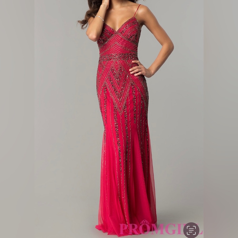 Mariana Red Beaded Prom Dress